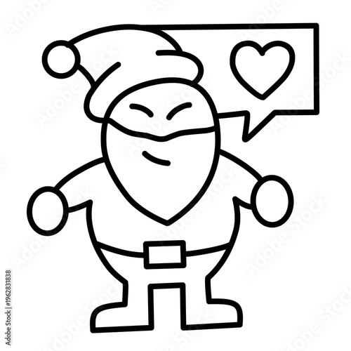 Santa Claus Icon Vector