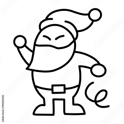 Santa Claus Icon Vector