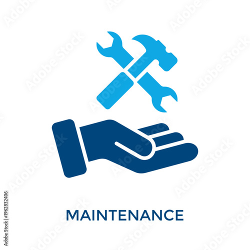 Maintenance Icon Dual Tone Style. Vector Illustration For Graphic Design
