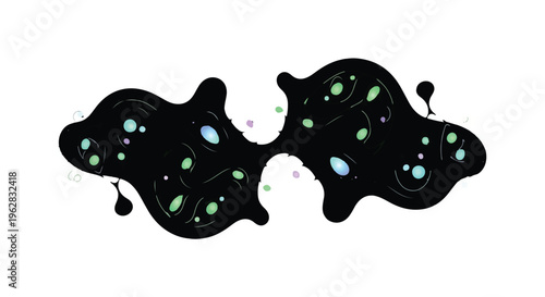 Microorganism cells dividing under microscopic view illustrate biological processes and cellular science through a detailed abstract visual representation perfect for educational research papers.