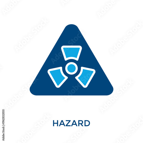 Hazard Icon Dual Tone Style. Vector Illustration For Graphic Design