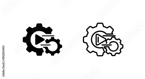 Processing speed icon: media playback optimization and high performance encoding settings