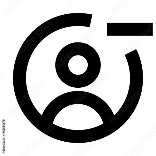 Remove friend user profile icon with minus sign in sharp bold line style. Perfect for account management, contact deletion, or unfriend features in apps, websites, and dashboards.