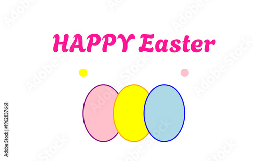 Happy Easter overlapping eggs design