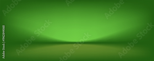Abstract gradient podium background. Empty green 3D studio background. Clean scene for product presentation mockup template. eps 10