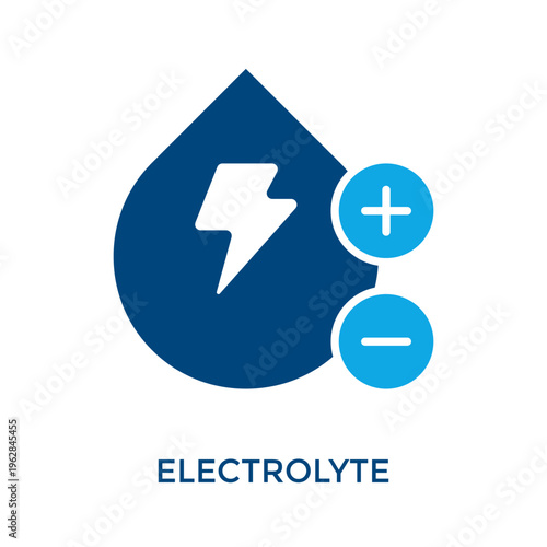 Electrolyte Icon Dual Tone Style. Vector Illustration For Graphic Design