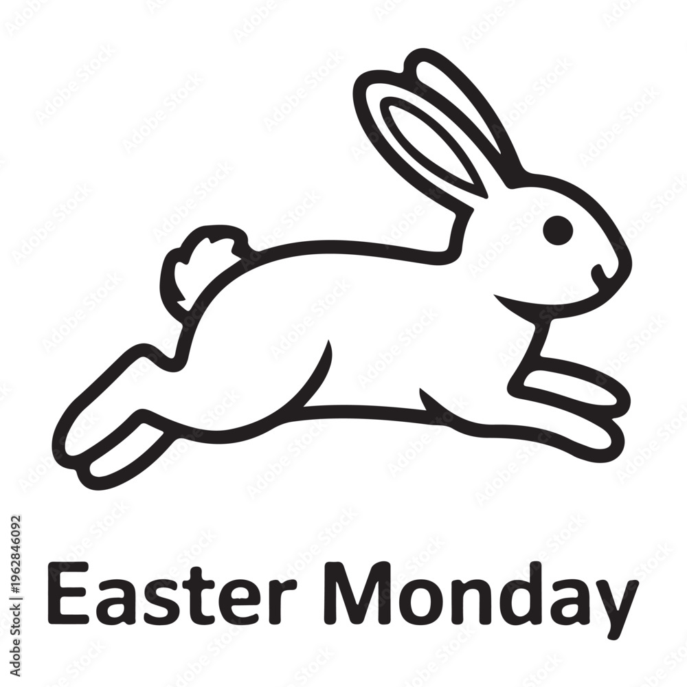Fototapeta premium Running Rabbit on Easter Monday