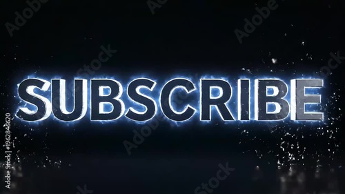 Dynamic Subscribe Button Animation with Electric Lightning Effect.