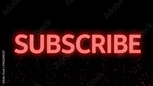 Fiery Red Subscribe Button Animation for Social Media Channels.