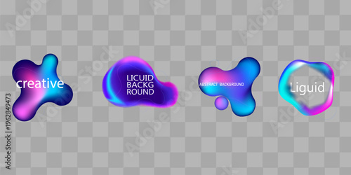 Gradient neon color sphere. Round holographic gradients. Glowing bright liquid gradient shape. Curved line for banner and flyer, social media.