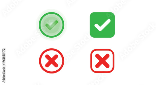 Free Download Check and cross icons in different colors and shapes - GFXLoad