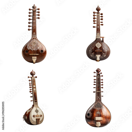 Illustration - Sarod isolate on transparent png.
