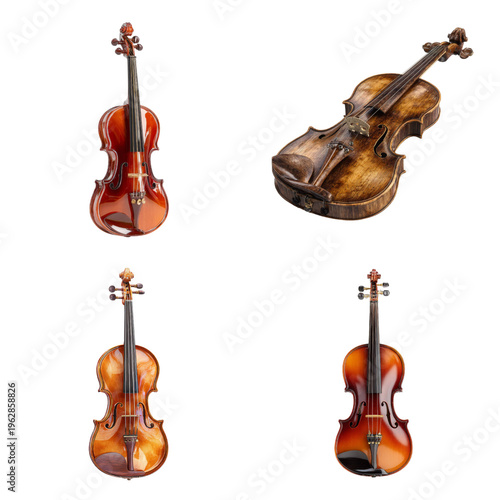 Illustration - Violin isolate on transparent png.
