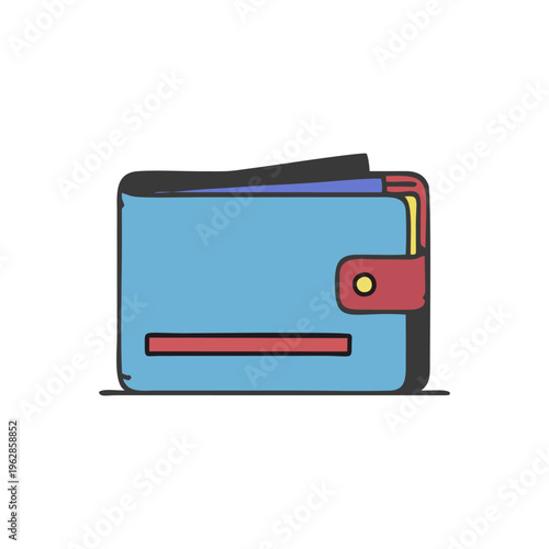 Closed Wallet Holding Cards And Cash Storage