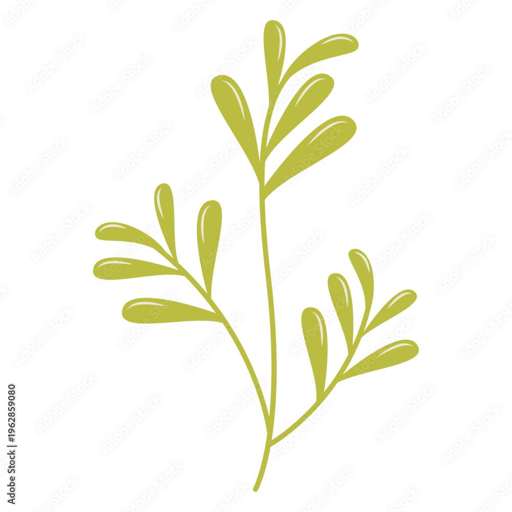 Fototapeta premium Christmas Winter Flower in Trendy Cartoon Design. Vector Illustration.