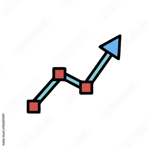 Segmented Line Path Showing Analytical Point Progress