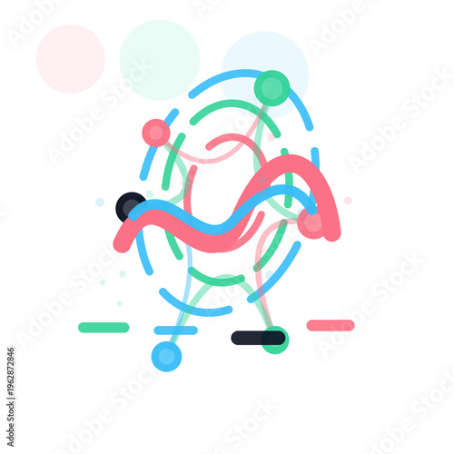 Captioned Meeting Screen sleek collaboration vector