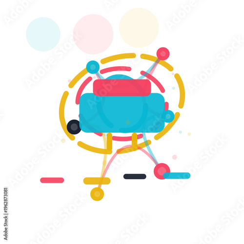 Checkin Progress Ribbon vibrant assistive vector