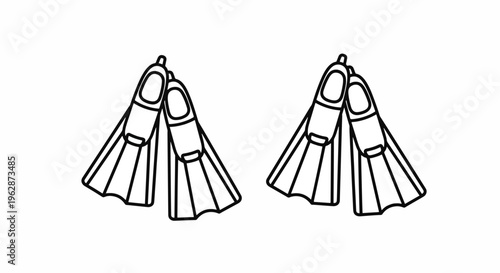 Scuba diving flippers for underwater swimming and exploration gear