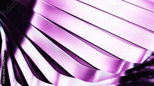 3d rendering of looping abstract shape animation with purple color