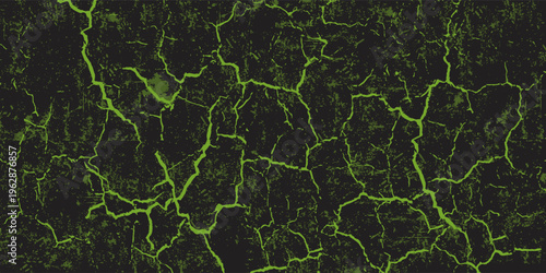 Minimalist Abstract Green Grunge Texture with ground cracks For Banner, Cover, and Flyer. vector illustration