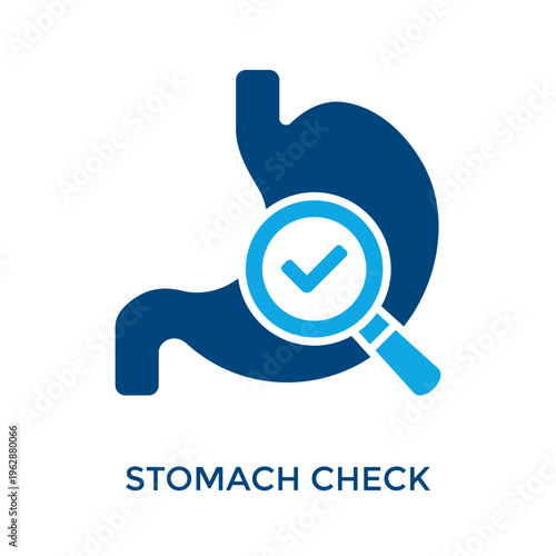 Stomach Check Icon Dual Tone Style. Vector Illustration For Graphic Design