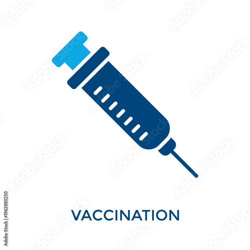 Vaccination Icon Dual Tone Style. Vector Illustration For Graphic Design