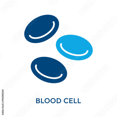 Blood Cell Icon Dual Tone Style. Vector Illustration For Graphic Design