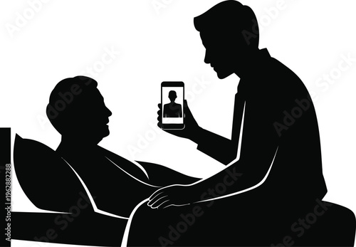 Doctor Patient Hospital Mobile Healthcare Consultation Technology Diagnosis Treatment Communication