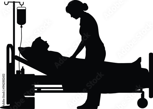 Hospital Patient Nurse Treatment Care Bed Recovery Medical Support Therapy