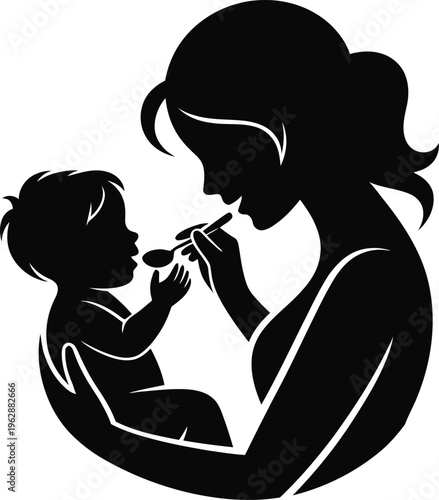 Mother Baby Feeding Care Parenting Child Nutrition Love Family Bonding