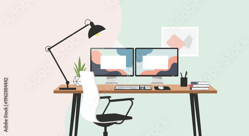 Modern ergonomic office chair with back.