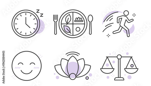 Balance Scale with Smiling Face Icons.