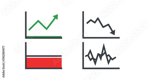 Business finance graphs and charts for analysis and planning