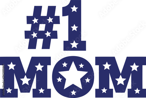 Beautiful handwritten mom is love text in elegant cursive font design