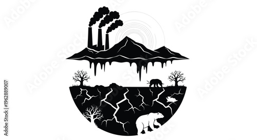 Industrial pollution impacting a fragile ecosystem and endangered wildlife high quality