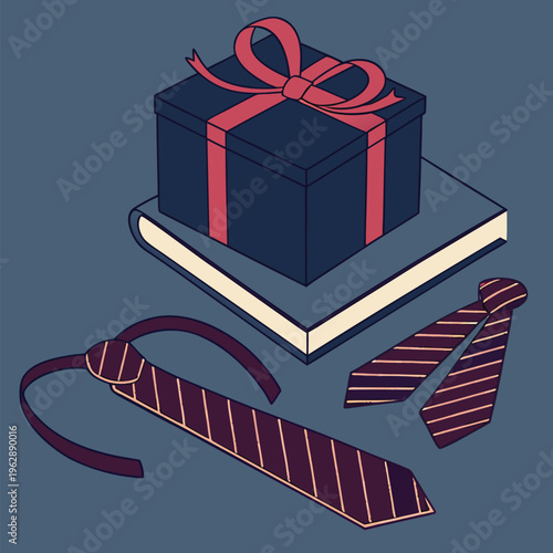 A beautifully wrapped gift box tied with a festive red ribbon sits ready for celebration and surprise