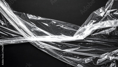 Abstract Transparent Plastic Film Texture Background.