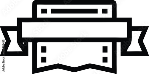 Decorative Blank Ribbon Banner Scroll for Customizable Announcements and Important Information