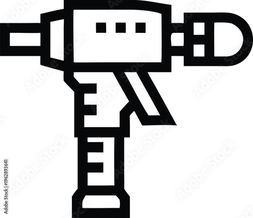 Efficient industrial spray gun icon representing various painting and coating applications