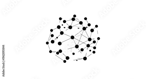 Dynamic Abstract Digital Network Structure Representing Global Data Connections and Technological Innovation