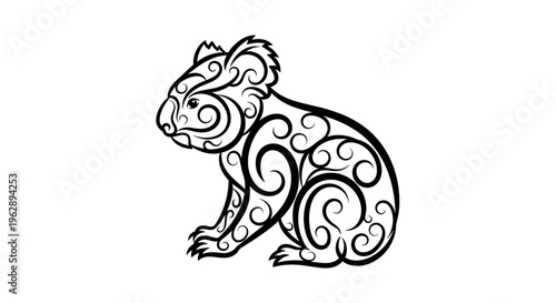 Kia ora tribal patterned kiwi.