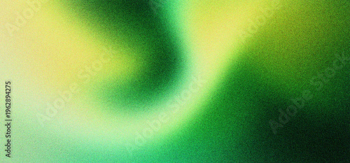 Abstract grainy gradient background with soft green and yellow waves. Textured aura aesthetic wallpaper with organic blurry shapes. Minimalist lo-fi noise backdrop for digital art and posters.
