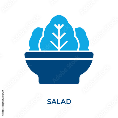 Salad Icon Dual Tone Style. Vector Illustration For Graphic Design