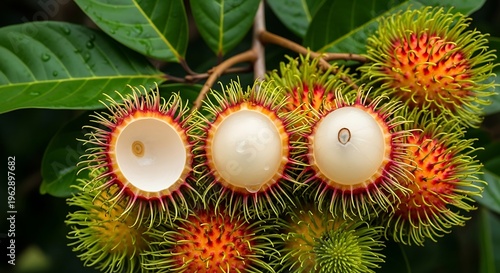 Rambutan Fruit - A Close-Up of Tropical Delight.