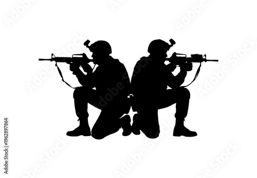 Military Snipers in Tactical Positions