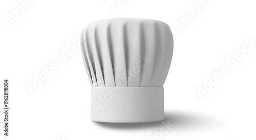 White chef hat isolated on transparent background
