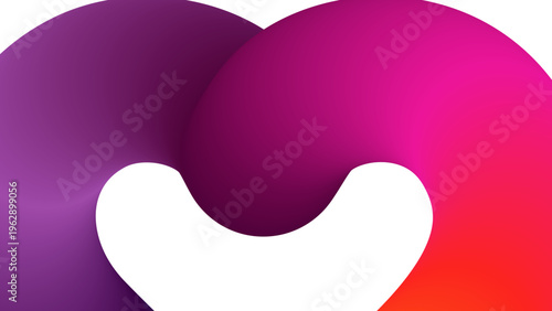 colorful heart shape gradient symbol