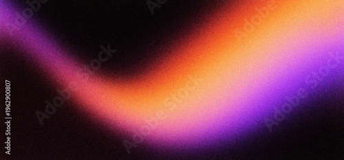 Cuadro en lienzo Retro grainy gradient background with purple and orange light leaks, abstract lo