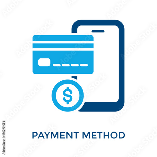 Payment Method Icon Dual Tone Style. Vector Illustration For Graphic Design